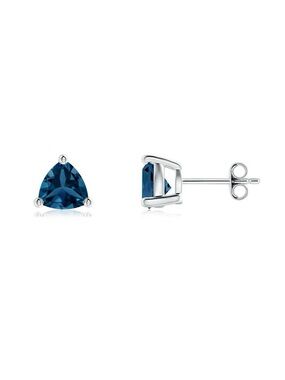 Angara Blue Topaz Earrings in Sterling Sliver
